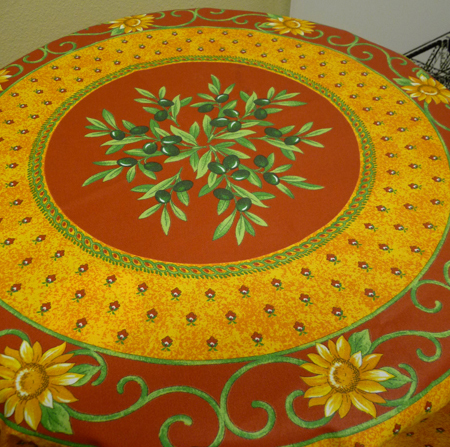 French Coated Sunflower Tablecloth from I Dream of France